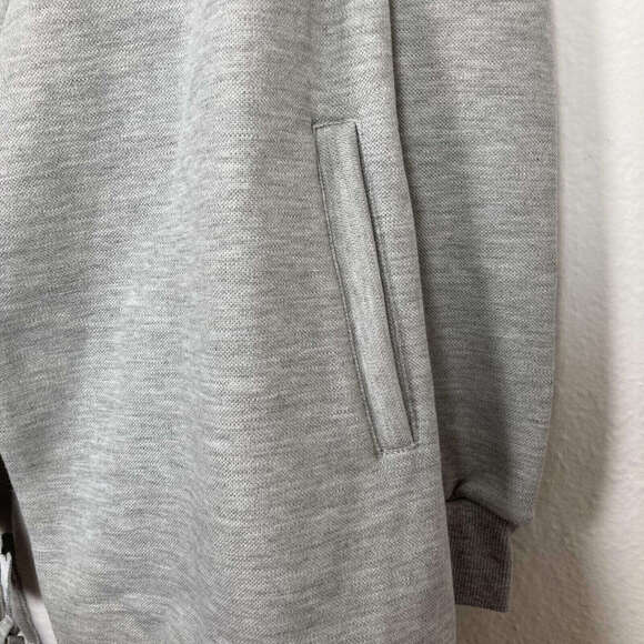 BLANK NYC WOMENS GRAY SALT & PEPPER FUNNEL NECK OPEN CARDIGAN SWEATER MEDIUM - Picture 7 of 11